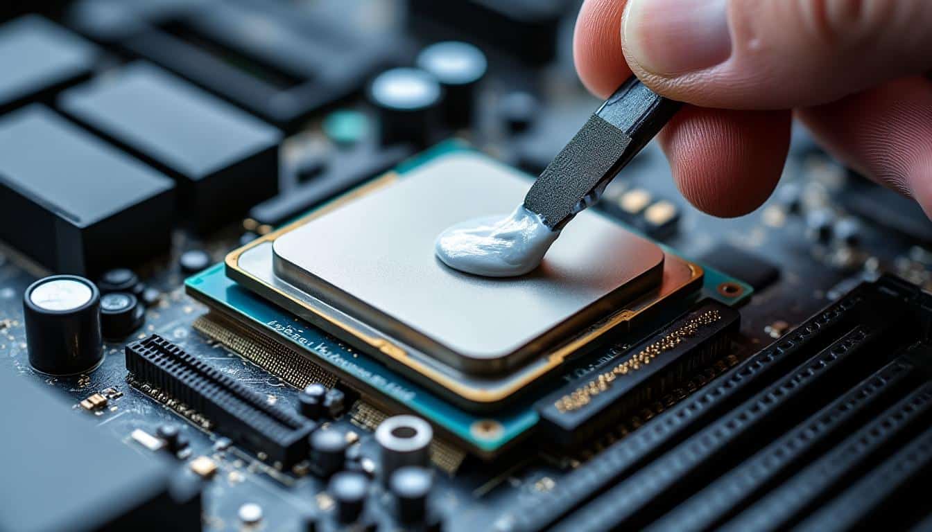 découvrez comment l'application correcte de la pâte thermique sur le processeur est essentielle pour finaliser le montage de votre pc et assurer une bonne dissipation thermique.