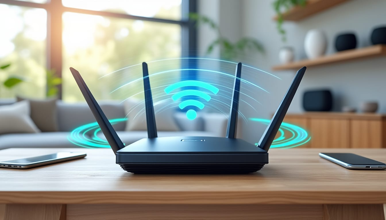 découvrez comment le positionnement central du routeur principal optimise la couverture et la performance de votre réseau wi-fi pour une connexion stable et rapide dans toute la maison.